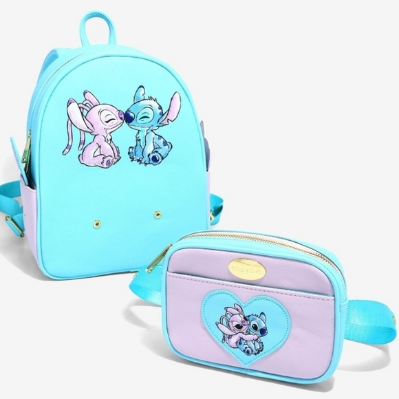 Disney The Series Angel & Stitch 2-in-1 Mini Backpack and Fanny Pack - Picture 2 of 7